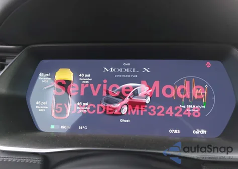 2021 Tesla Model X Long Range Dual Motor All-Wheel Drive/Long Range Plus Dual Motor All-Wheel Drive z USA, uszkodzony, nr VIN 5YJXCDE21MF324248